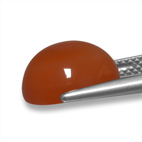 6.25 карата, натуральный Ярко-красный Агат, Огранка Овал, Полупрозрачный