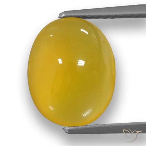 4.67ct Натуральный Медовый желтый Агат, Овал, Полупрозрачный