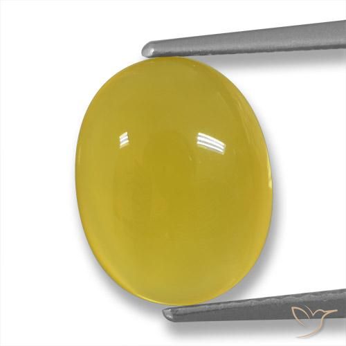 3.48ct Натуральный Средний желтый Агат, Овал, Полупрозрачный