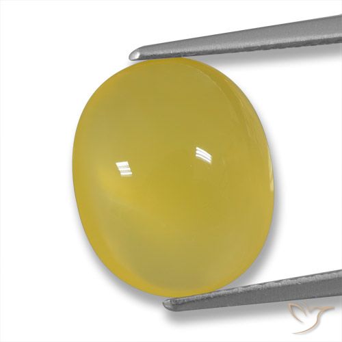 5.14ct Натуральный Средний желтый Агат, Овал, Полупрозрачный