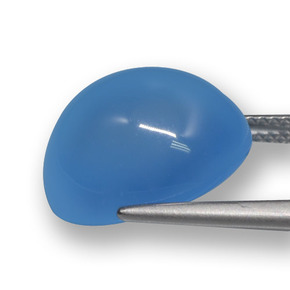 12.22 карата, натуральный Синий / Голубой Агат, Огранка Овал, Полупрозрачный