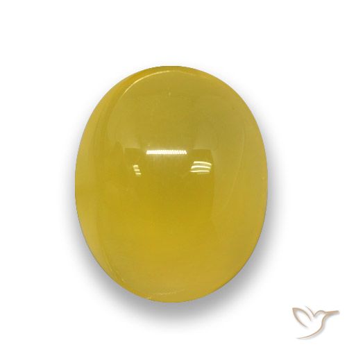 3.84ct Натуральный Медовый желтый Агат, Овал, Полупрозрачный, Photo A
