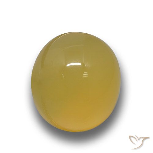 3.84ct Натуральный Медовый желтый Агат, Овал, Полупрозрачный