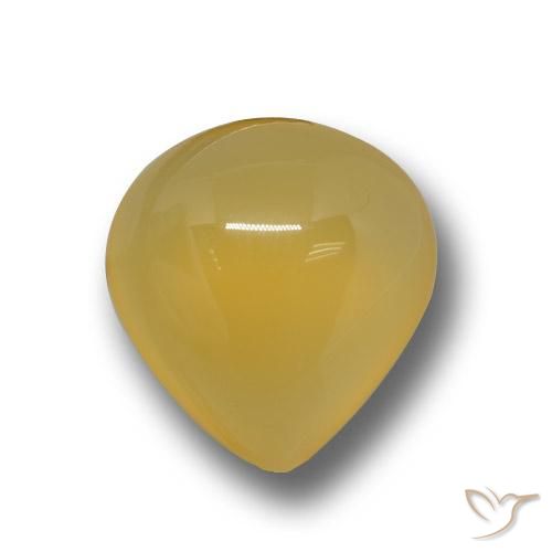 4.50ct Натуральный Золотисто-Апельсиновый Агат, Форма груши, Полупрозрачный