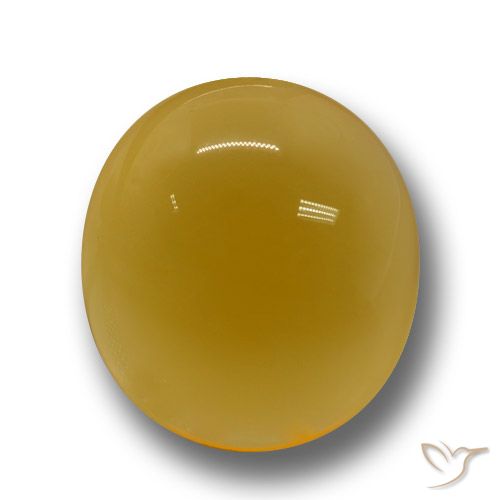 6.08ct Натуральный Золотисто-Апельсиновый Агат, Овал, Полупрозрачный