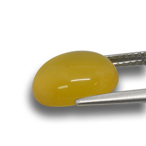 3.76 карата, натуральный Золотисто-Апельсиновый Агат, Огранка Овал, Полупрозрачный