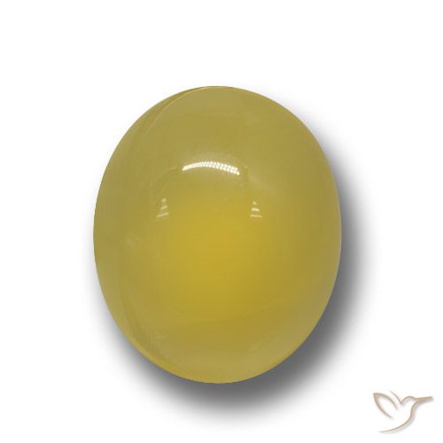 4.38ct Натуральный Средне-светло-желтый Агат, Овал, Полупрозрачный