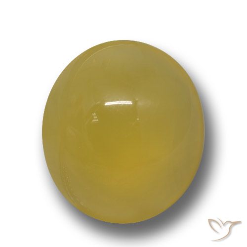 6.15ct Натуральный Темно-желтый Агат, Овал, Полупрозрачный