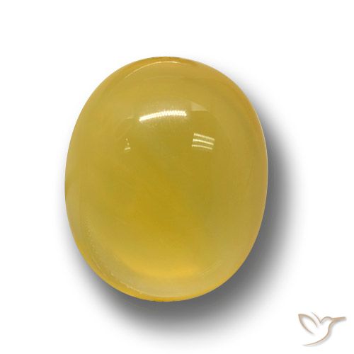 4.28ct Натуральный Темно-желтый Агат, Овал, Полупрозрачный