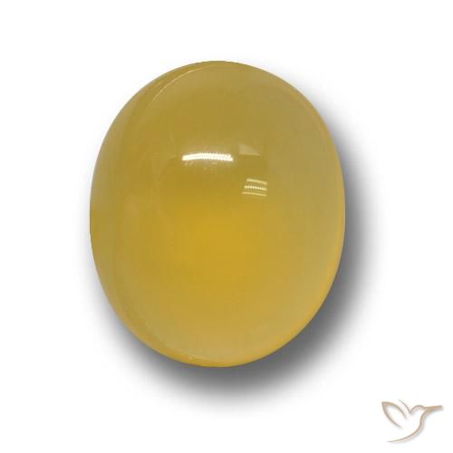 3.96ct Натуральный Медовый желтый Агат, Овал, Полупрозрачный
