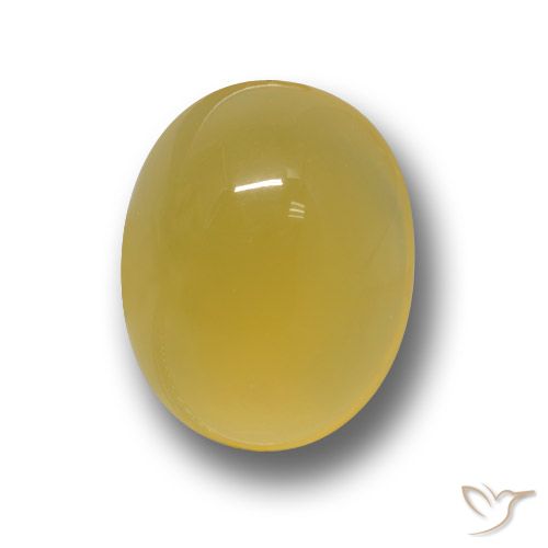 3.84ct Натуральный Медовый желтый Агат, Овал, Полупрозрачный