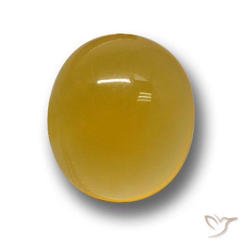 4.47ct Натуральный Темно-желтый Агат, Овал, Полупрозрачный