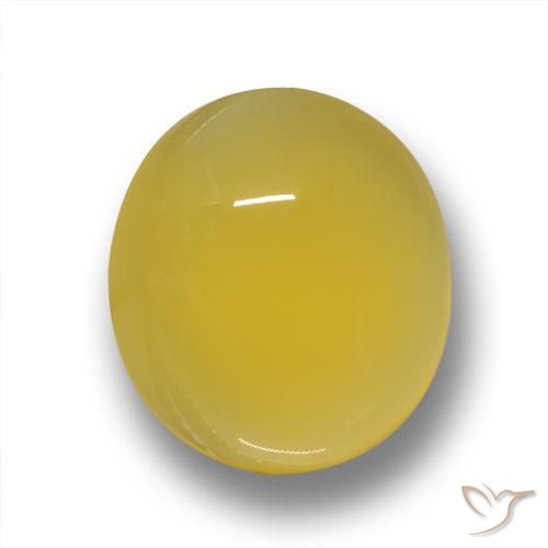 3.58ct Натуральный Медовый желтый Агат, Овал, Полупрозрачный