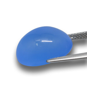 13.20 карата, натуральный Синий / Голубой Агат, Огранка Овал, Полупрозрачный