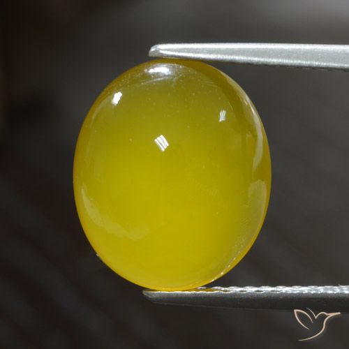 4.81ct Натуральный Светло-медово-желтый Агат, Овал, Полупрозрачный