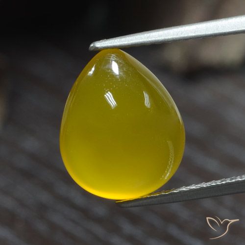 4.80 карата, натуральный Желтоватое золото Агат, Форма груши, Полупрозрачный