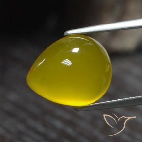 4.80 карата, натуральный Желтоватое золото Агат, Форма груши, Полупрозрачный