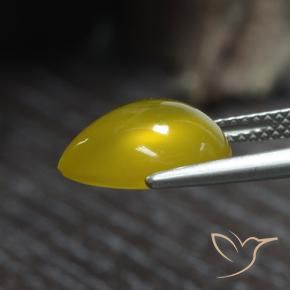 4.80 карата, натуральный Желтоватое золото Агат, Форма груши, Полупрозрачный