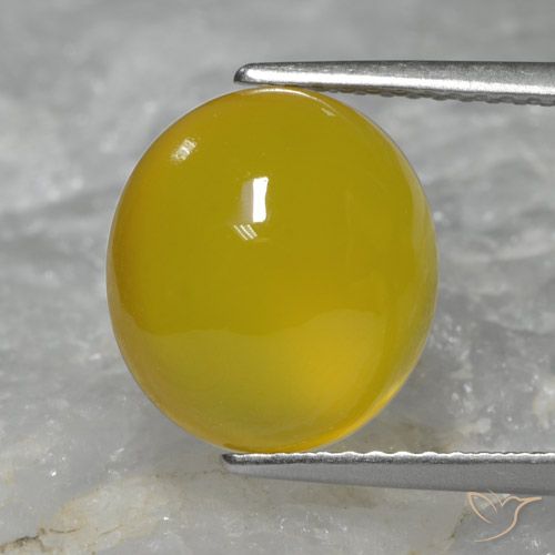 5.33ct Натуральный Желтоватое золото Агат, Овал, Полупрозрачный