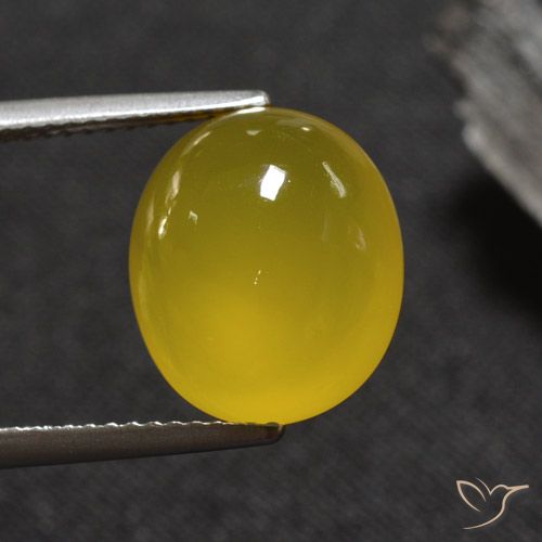 5.84ct Натуральный Средний желтый Агат, Овал, Полупрозрачный