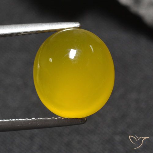 5.12ct Натуральный Медовый желтый Агат, Овал, Полупрозрачный