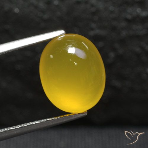 4.24ct Натуральный Медовый желтый Агат, Овал, Полупрозрачный