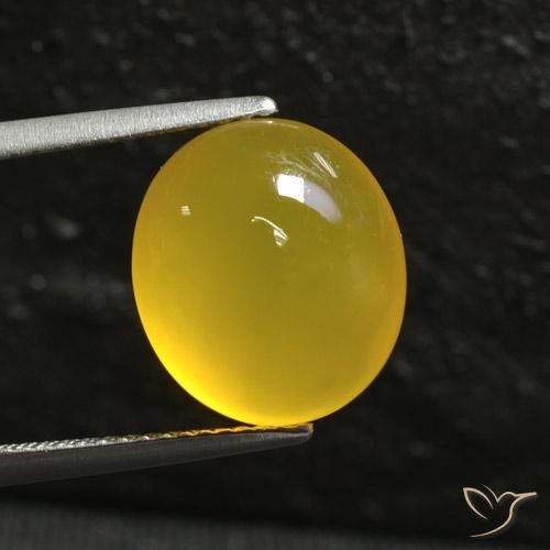 5.38ct Натуральный Медовый желтый Агат, Овал, Полупрозрачный