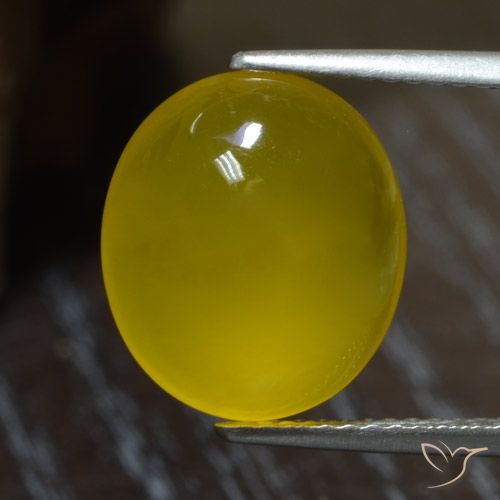 5.41ct Натуральный Средний желтый Агат, Овал, Полупрозрачный