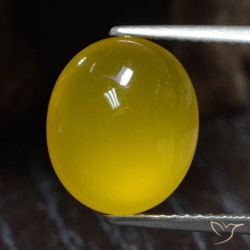 4.97ct Натуральный Медовый желтый Агат, Овал, Полупрозрачный