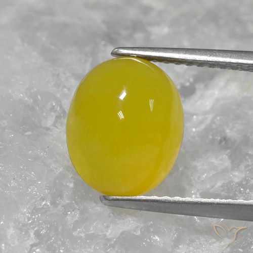 3.62ct Натуральный Медовый желтый Агат, Овал, Полупрозрачный