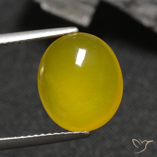 4.04ct Натуральный Желтоватое золото Агат, Овал, Полупрозрачный