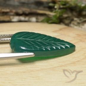 5.73 карата, натуральный Травянисто-зелёный Агат, причудливая, Полупрозрачный