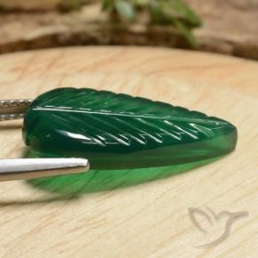 5.78 карата, натуральный Средний зеленый Агат, причудливая, Полупрозрачный