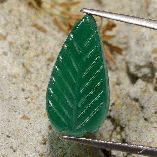 5.00ct Натуральный Средний зеленый Агат, причудливая, Полупрозрачный