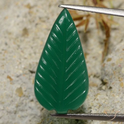 6.30ct Натуральный Средний зеленый Агат, причудливая, Полупрозрачный