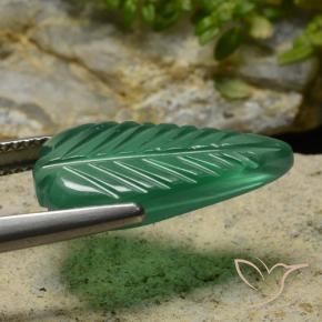 4.52 карата, натуральный Средний зеленый Агат, Огранка Цветок, Полупрозрачный