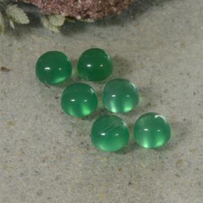 2.10 карата, натуральный Темно-зеленый Агат, Огранка Круг, Прозрачный