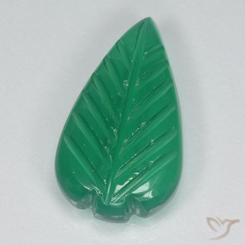 3.59ct Натуральный Средний зеленый Агат, Огранка Цветок, Полупрозрачный