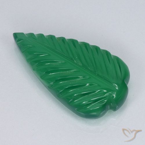 3.68 карата, натуральный Средний зеленый Агат, Огранка Цветок, Полупрозрачный