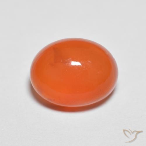1.93ct Натуральный Ярко-оранжевый Агат, Овал, Полупрозрачный