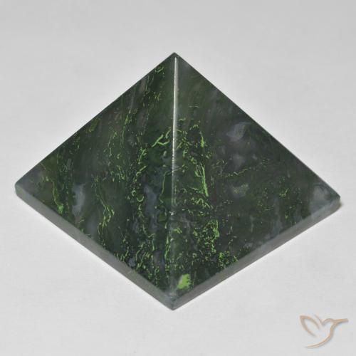 98.71ct Натуральный Средний зеленый Агат, Квадрат, Непрозрачный