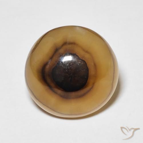 10.40ct Натуральный Многоцветный Агат, Круглый, Полупрозрачный