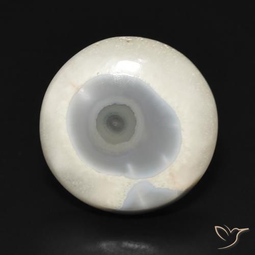 13.25ct Натуральный Многоцветный белый Агат, Круглый, Непрозрачный