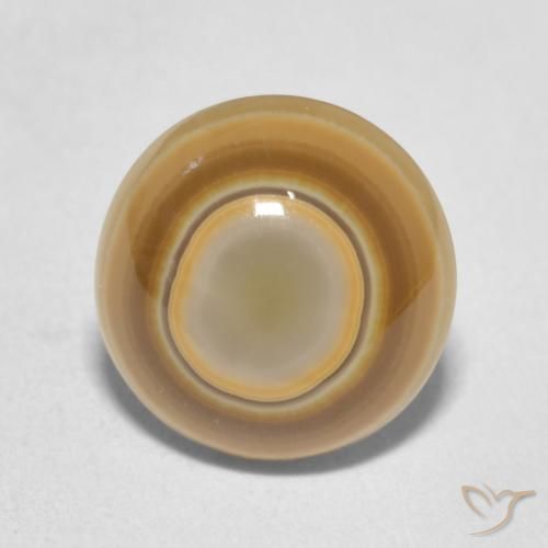 4.89ct Натуральный Многоцветный Агат, Круглый, Непрозрачный