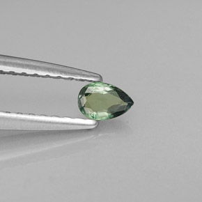 0.16 карата, натуральный Зеленый/Красный Александрит, Форма груши, VVS-VS