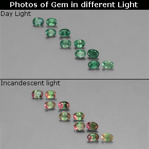  карата, натуральный Зеленый/Красный Александрит, Огранка Овал, Чистота VS