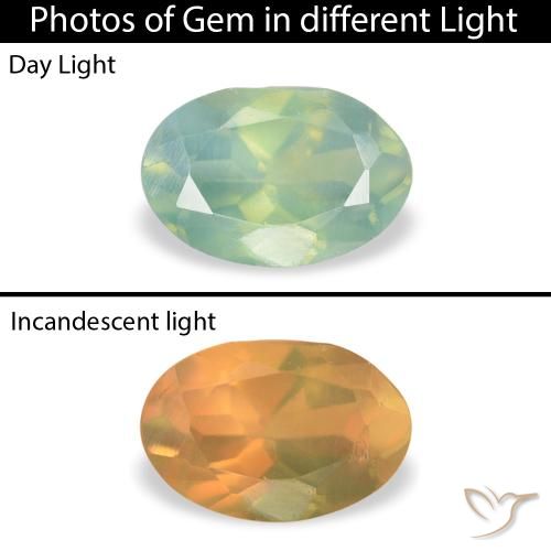 0.09ct Натуральный Светло-зеленый Александрит, Овал, Чистота VS