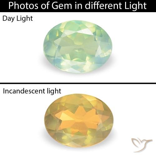 0.10ct Натуральный Светло-грушевый зеленый Александрит, Овал, VVS-VS