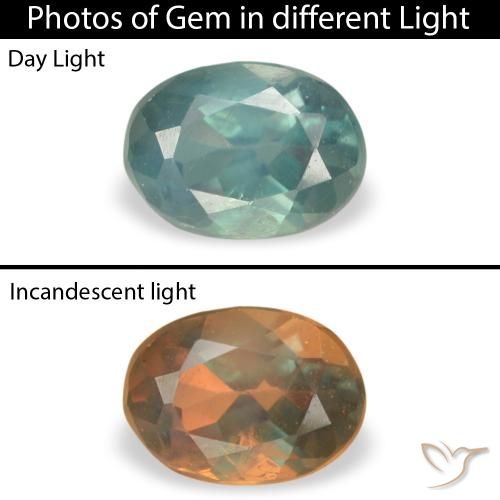 0.21ct Натуральный Средний зеленый Александрит, Овал, Чистота VS