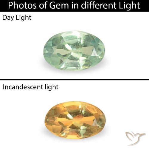 0.06ct Натуральный Medium Light-Green Александрит, Овал, Чистота VS